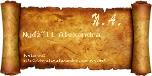 Nyúli Alexandra névjegykártya