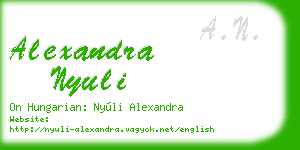 alexandra nyuli business card